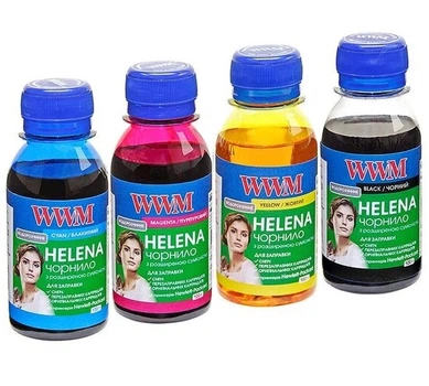 Комплект чернил WWM Helena для HP (B/C/M/Y) 4x100ml Универсальные (HELENA.SET-2)