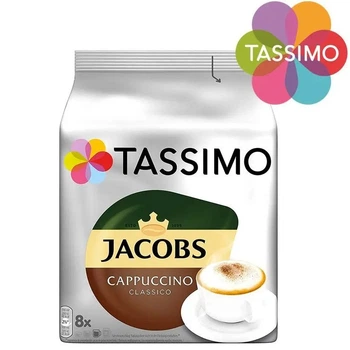 Кава в капсулах Tassimo Cappuccino – 8+8 капсул Tassimo