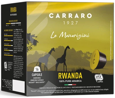 Кофе в капсуле Carraro Rwanda, 16 капсул Dolce Gusto