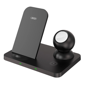 Беспроводное зарядное (БЗУ) XO (WX018) 3in1 Apple watch + Phone + TWS Headset черный