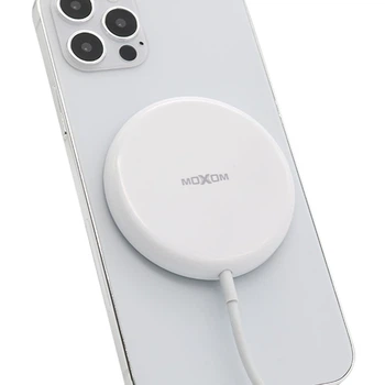 Беспроводное зарядное (БЗУ) MOXOM MX-HC58 Magnetic 2A 1m белый