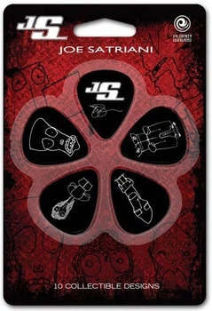 Набор именных медиаторов PLANET WAVES JOE SATRIANI SIGNATURE GUITAR PICKS, BLACK (Heavy Gauge)