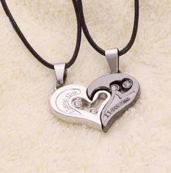 Подвійні кулони Fashion Jewelry на ланцюжку для закоханих 2 шт.
