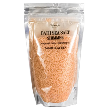 Морская соль с шиммером Манго-Мята Top Beauty Bath Sea Salt Shimmer желтая 250 г