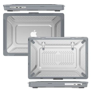 Противоударный чехол с подставкой CasePro Hard Shell Case Grey для MacBook Pro 14” M5 | M4 | M3 | M2 | M1 (2021-2026)