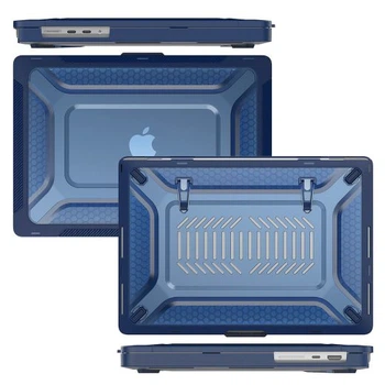 Противоударный чехол с подставкой CasePro Hard Shell Case Navy для MacBook Pro 16” M5 | M4 | M3 | M2 | M1 (2021-2026)
