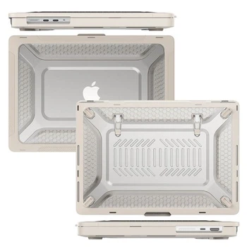 Противоударный чехол с подставкой CasePro Hard Shell Case Beige для MacBook Pro 16” M5 | M4 | M3 | M2 | M1 (2021-2026)