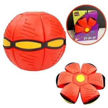 Літаючий м'яч-трансформер Funny Flat BALL Disc P3 LED м'яч-диск для Фрісбі Red