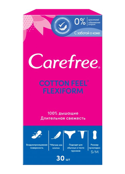 Щоденні гігієнічні прокладки Carefree Flexi Form 30 шт (3574661565033)