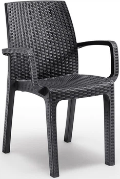 Стілець садовий пластиковий BIica Verona armchair Графіт (8003723491935)