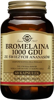 Дієтична добавка Solgar Bromelaina 1000 GDU з ананасів 60 К (33984004955)