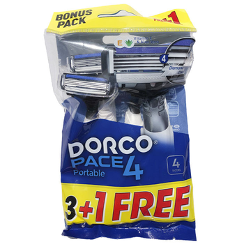 Станок для гоління Dorco Pace 4 для чоловіків одноразовий 4 леза 4 шт