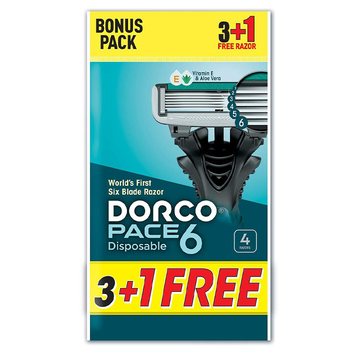 Станок для гоління Dorco Pace 6 для чоловіків одноразовий 6 лез 4 шт