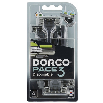 Станок для гоління Dorco Pace 3 для чоловіків одноразовий 3 леза 6 шт