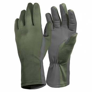 Вогнетривкі рукавички Pentagon Long Cuff Pilot Gloves P20011 Large, Олива (Olive)