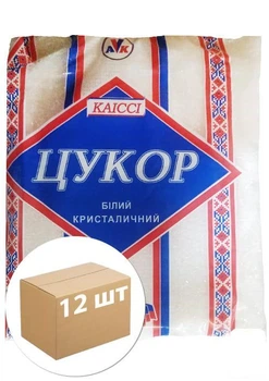 Сахар белый кристаллический "Каисси" 900гр упаковка 12шт (86189)
