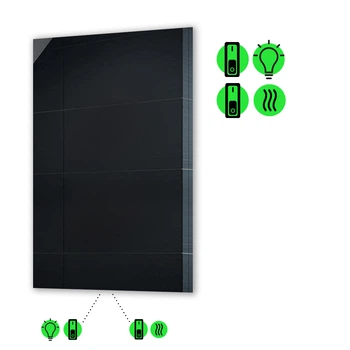 LED-зеркало 100x80см, с подогревом и двумя механическими включателями, модель Lucia (lucia134)