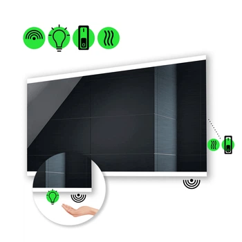 LED-зеркало 90x80см, с ИК включателем и подогревом с механическим управлением, модель Ines (Inesg92)