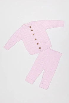 Костюм з штанами для дівчинки Caramini рожевий 62 ЦБ-00194589