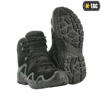 Водонепроницаемые ботинки (берцы) 43 размер (27,8 см) тактические (военные) треккинговые демисезонные Alligator Black (Черные) M-tac для ВСУ