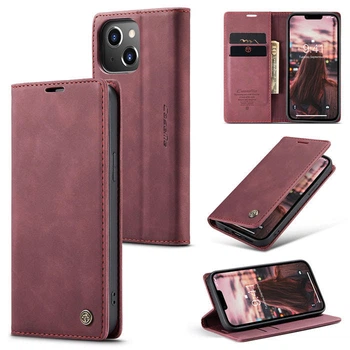 Чохол книжка з магнітом iPhone 14 Plus CaseMe Wine (30852-42)