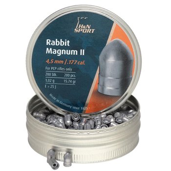 Пули H&N Rabbit Magnum II 4.50мм, 1.02г, 200шт