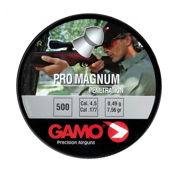Пули Gamo Pro Magnum 4.5мм, 0.49г, 500шт