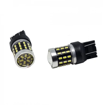 Світлодіодна лампа 7443 T20 W21/5W 54SMD 3014 Autoexpect 12V з лінзою і драйвером Біла (74154)