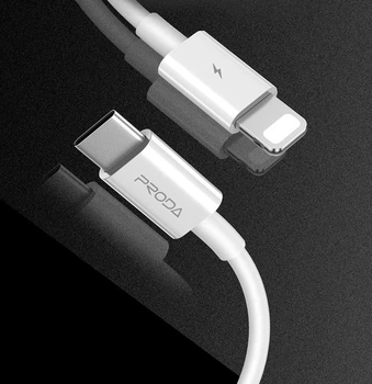 Кабель Type-C для Lightning Fast Charge 20W з передачею даних до 480 Mb/s білий Proda PD-B27i