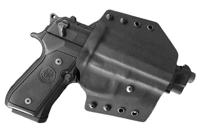 Поясная пластиковая (кайдекс) кобура A2TACTICAL для Beretta М9/92 черная (KD51)