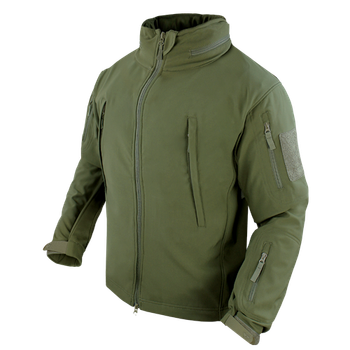 Тактический софтшелл с флисом утепленный Condor SUMMIT Soft Shell Jacket 602 Medium, Олива (Olive)