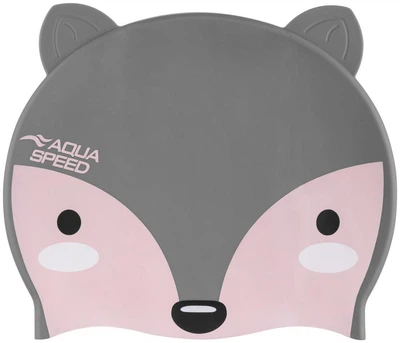 Шапочка для плавания Aqua Speed ZOO Fox 9815 (115-26) Лисица детская OSFM Серая (5908217698148)