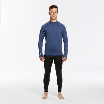 Men's Ski Base Layer - BL 500 FFS 1/2 Zip Top - Red WEDZE