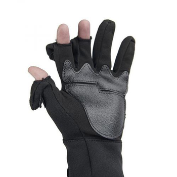 Рукавички Sturm Mil-Tec Neoprene/Amaro Shooting Gloves Sturm Mil-Tec Black L (Чорний)