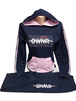 Спортивный костюм "OWNR" для девочки подростка Венгрия Grace темно-синий 6-7 лет 134-140см