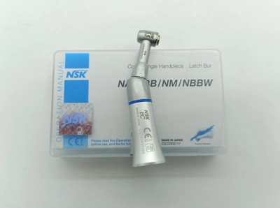 Стоматологічний наконечник NSK NAC EC кутовий механічний для мікромотора з кнопковою фіксацією бору 1:1