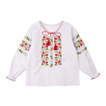 Вышиванка для девочки Арт. Колокольчик 104р белая Modnikids