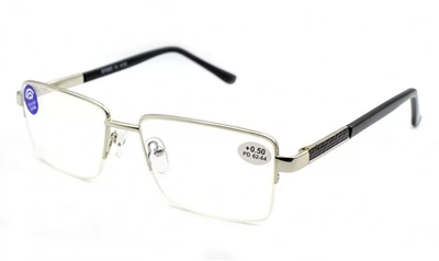 Мужские металлические серые очки зрения ,очки для дали ,очки с диоптриями -4.0 Blueblocker