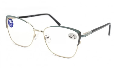 Готовые очки для зрения женские с диоптриями ,очки для чтения +2.5 21409-C10 Blueblocker