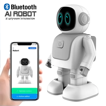 Программируемый Bluetoth AI Робот Robert (IOS/Android) Белый