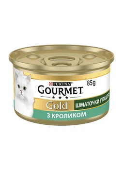 Упаковка влажного корма Purina Gourmet Gold для кошек с кроликом (кусочки в паштете) 85 г x 24 шт