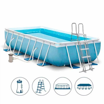 Каркасный бассейн Intex 26792 (488х244х107 см) с насосом Prism Frame Серый