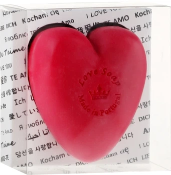 Натуральное мыло "Сердце" в подарочной коробке - Essencias De Portugal Love Soap Transparent Box 150g (688215-27014019)