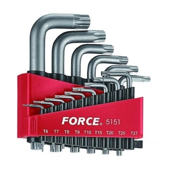 Набір ключів FORCE Torx Г-обр.Т6-Т60. 15 од.