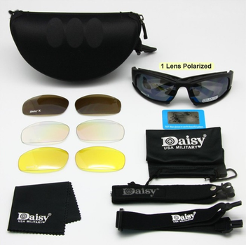 Тактические очки DAISY X7, очки для военных, + 4 комплекта сменных стекол