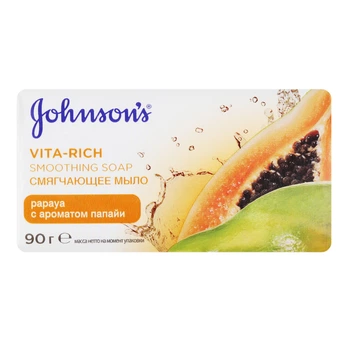 Мыло Johnson's Body Care Vita Rich Смягчающее с экстрактом папаи 90 г (3574661642550)