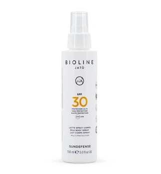 Солнцезащитное молочко SPF 30 для лица и тела BIOLINE JATO Sundefense SPF 30 Higt Protection Milk Body Spray Multi-protection 150мл (SDR30150)
