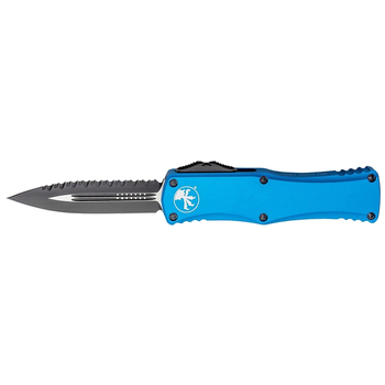 Нож Microtech Hera Double Edge Black Blade FS Serrator Blue (702-3BL)