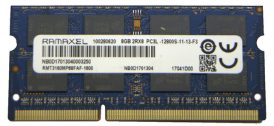 Пам'ять Ramaxel 8 GB SO-DIMM DDR3L 1600 MHz (RMT3160MP68FAF-1600)