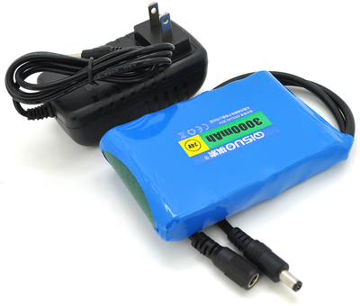 Аккумуляторная батарея литиевая QiSuo 24V 3A с элементами Li-ion 18650 + зарядное устройство 25.2V1A,DC5.5x2.1 (YT26019)